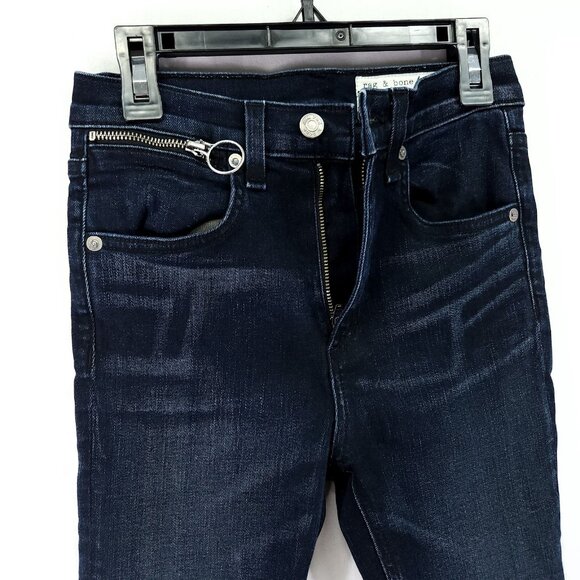 Rag and Bone Jeans Size 25 Women's High Rise Ankle Zip Slim Denim - Picture 3 of 13
